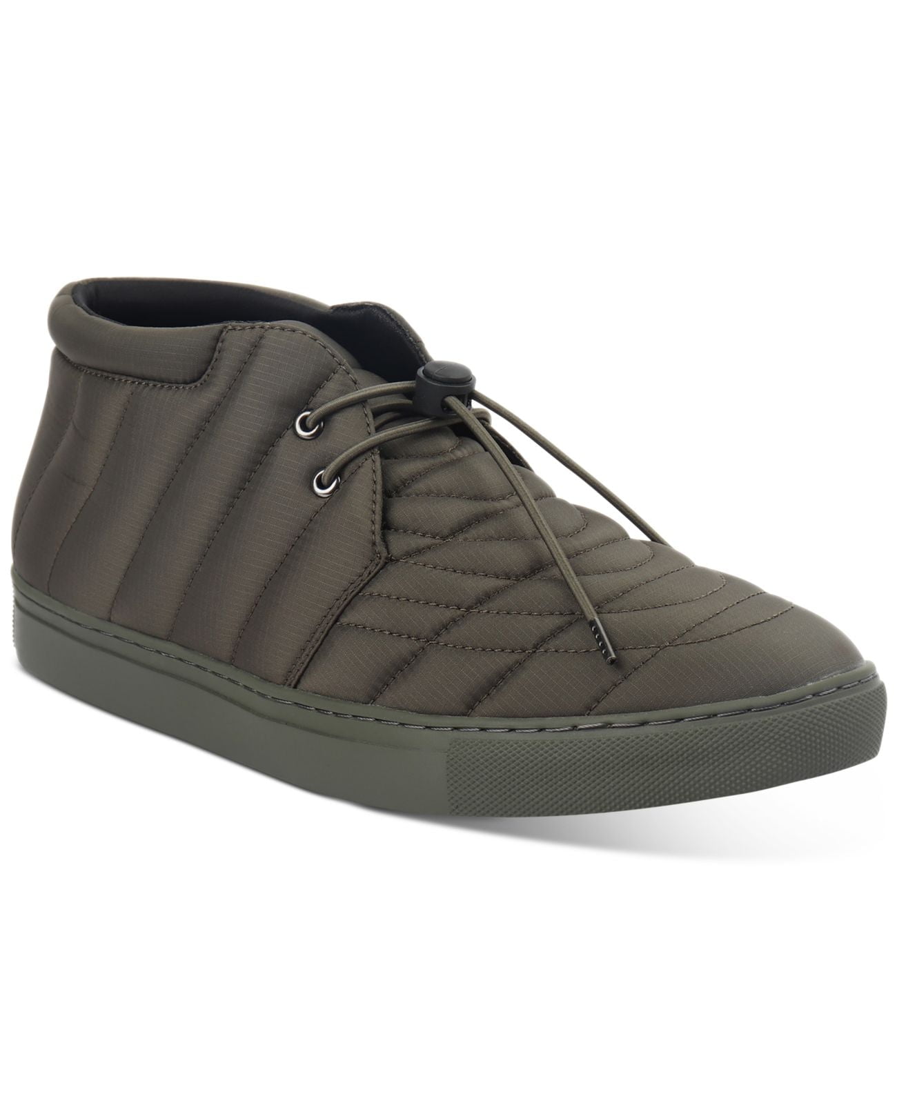 ALFANI Mens Tucker Quilted Lace-Up Chukka Boot Shoes, Green, 10