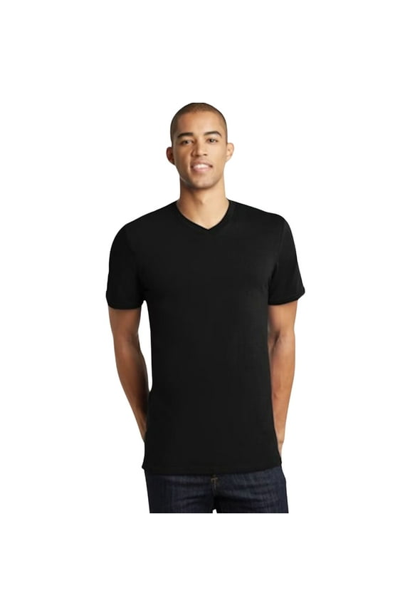 Men Regular fit 4 Pack V Neck Shirt Medium Black Solid