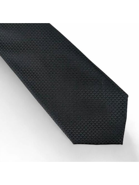 Men's Windhill Solid Tie Necktie Slim Modern 2 3/4" Black