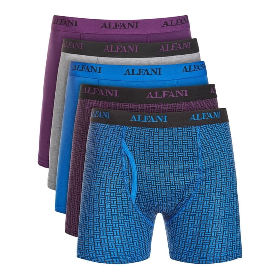 Alfani Mens 5-Pack Moisture Wicking Boxer Briefs