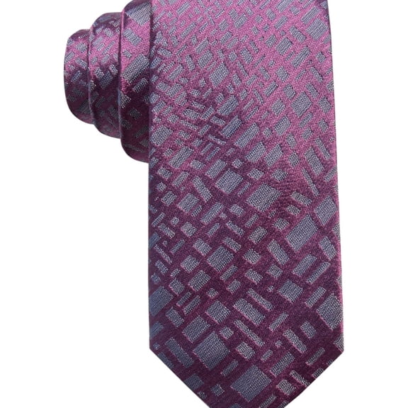 Alfani Mens Abstract Panel Self-tied Necktie, Purple, One Size