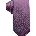 thumbnail image 1 of Alfani Mens Abstract Panel Self-tied Necktie, Purple, One Size, 1 of 2