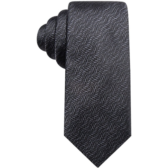 Alfani Mens Abstract Self-tied Necktie, Black, One Size