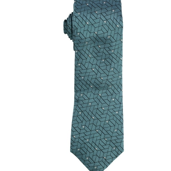 Alfani Mens Abstract Self-tied Necktie, Blue, One Size