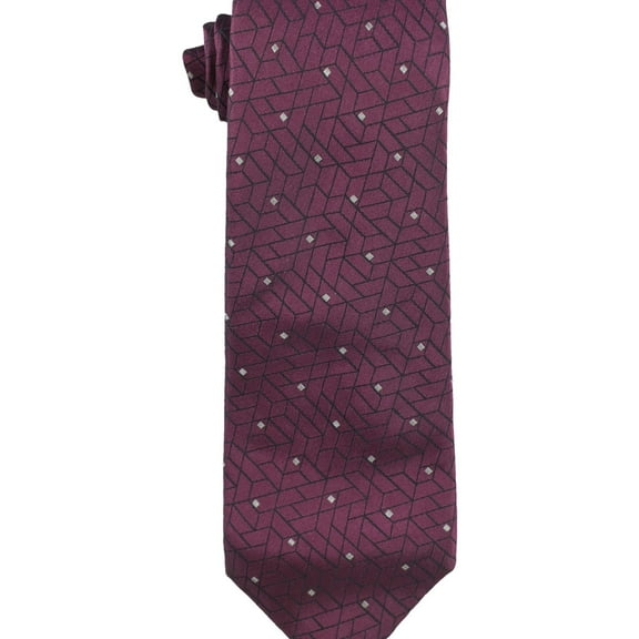 Alfani Mens Abstract Self-tied Necktie, Purple, One Size