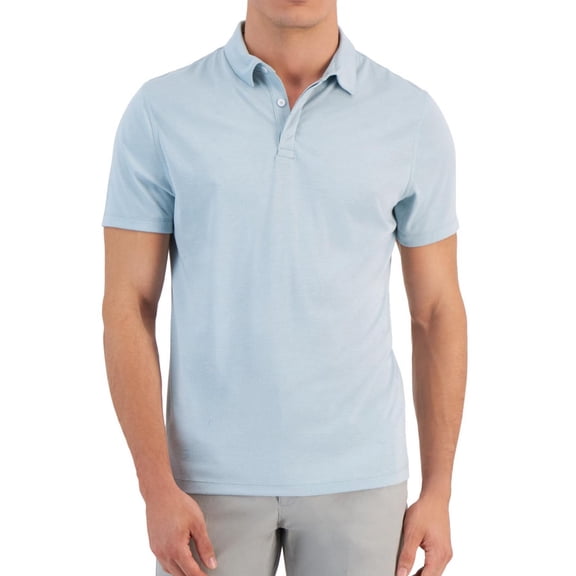 Alfani Mens Alfatech Stretch Solid Polo Shirt, Blue, XXX-Large