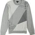 thumbnail image 1 of Alfani Mens Angled Colorblocked Pullover Sweater, Grey, XX-Large, 1 of 2