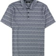 thumbnail image 1 of Alfani Mens Angled Glitch Polo Shirt, Blue, Large, 1 of 2