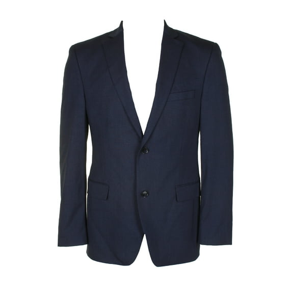Alfani Mens Blue Pindot Slim Fit Jacket 38R