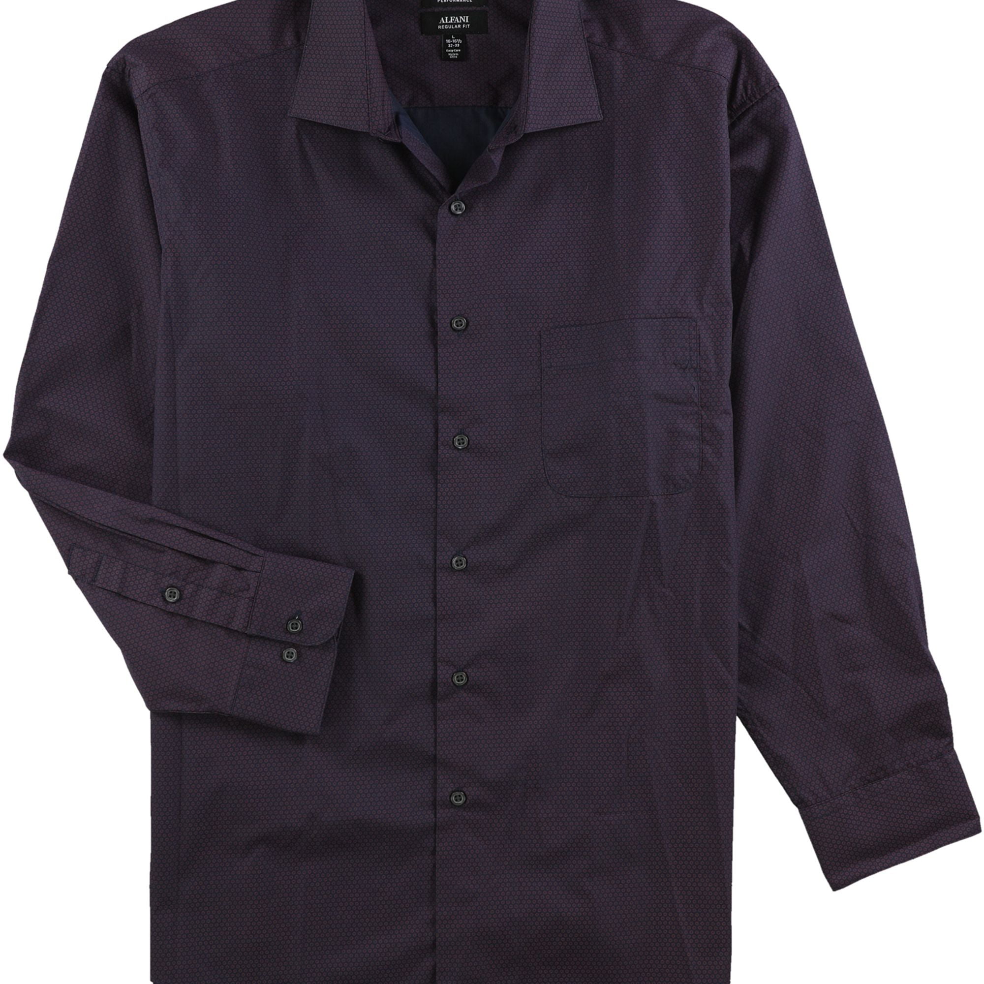 Alfani Mens Boldberry Double Circle Button Down Dress Shirt, Purple,  14"-14.5" Neck 32"-33" Sleeve - Walmart.com
