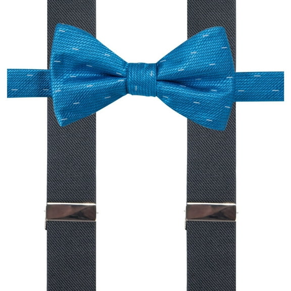 Alfani Mens Bow Tie Medium Suspenders, Grey, One Size