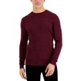 thumbnail image 1 of Alfani Mens Cable Knit Cotton Crewneck Sweater, 1 of 1