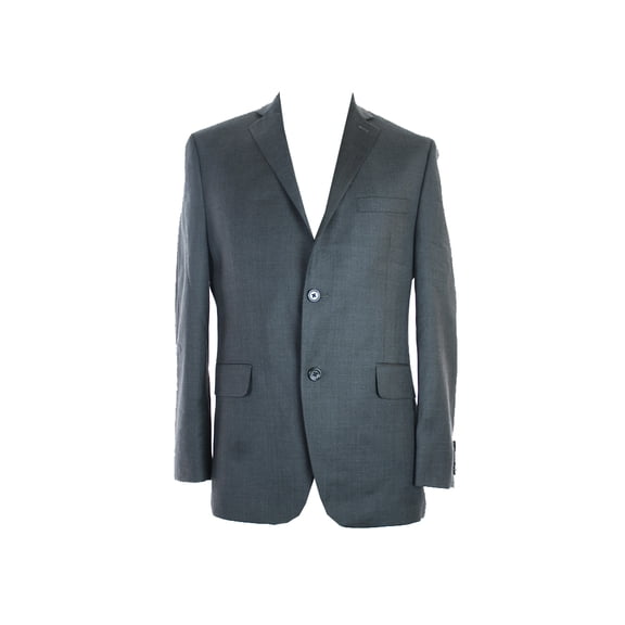 Alfani Mens Charcoal Plaid Slim Fit Jacket 40S