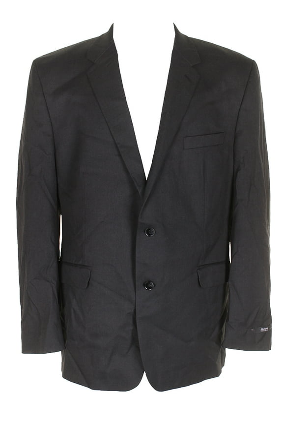 Mens Charcoal Traveler Single Breasted Notched Lapel Blazer 42R