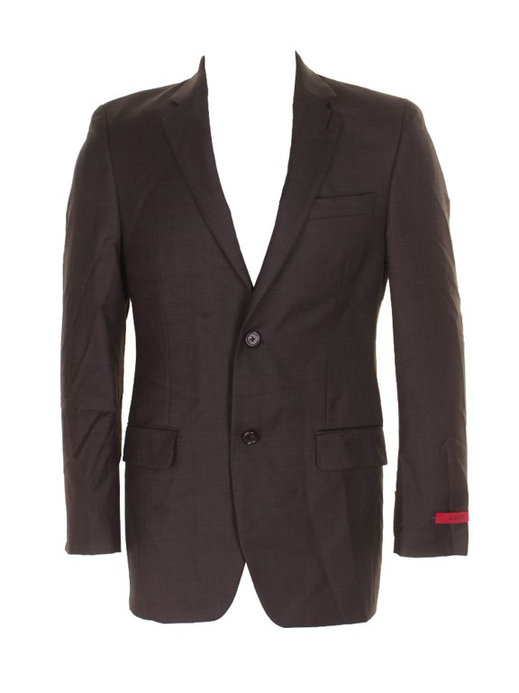 Mens Chocolate Brown Single Breasted Notch Lapel Blazer 36R