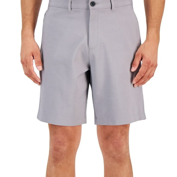 Alfani Mens Classic Casual Chino Shorts, Grey, 38 REG