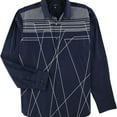 thumbnail image 1 of Alfani Mens Clifton Line Button Up Shirt, Blue, Small, 1 of 2