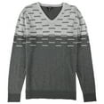 thumbnail image 1 of Alfani Mens Colorblocked Dash Pullover Sweater, Grey, Medium, 1 of 2