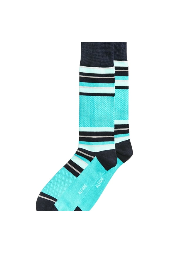 Mens Colorblocked Midweight Socks, Blue, 10-13