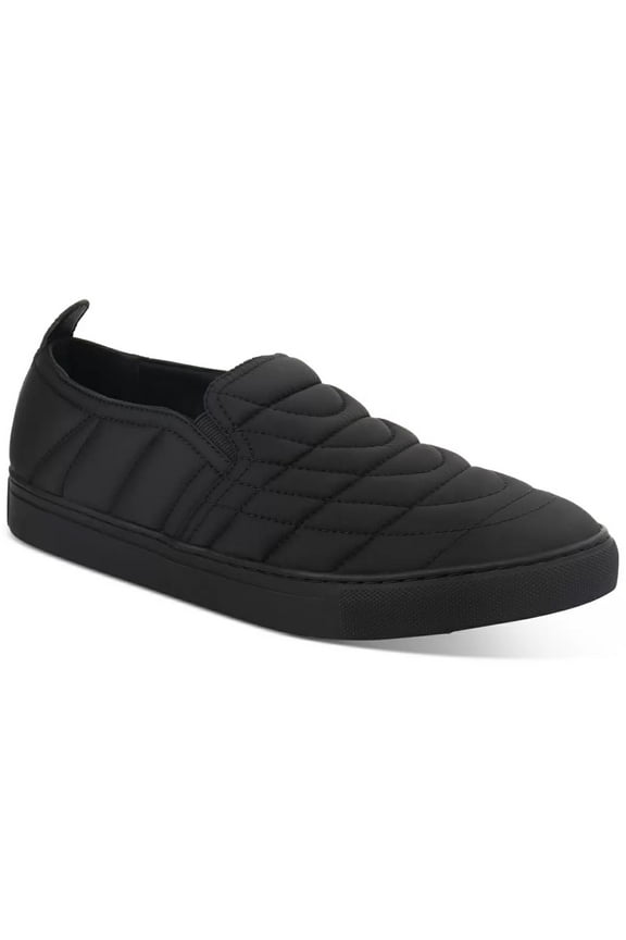 Mens Cooper Quilted Slip-On Sneakers, Black, 11 M