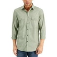 thumbnail image 1 of Alfani Men's Regular Fit Solid Shirt Green Size Large, 1 of 3