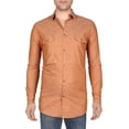 thumbnail image 1 of Alfani Mens Cotton Regular Fit Button-Down Shirt, 1 of 1