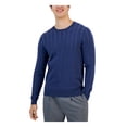 thumbnail image 1 of Alfani Mens Cotton Striped Crewneck Sweater, 1 of 1