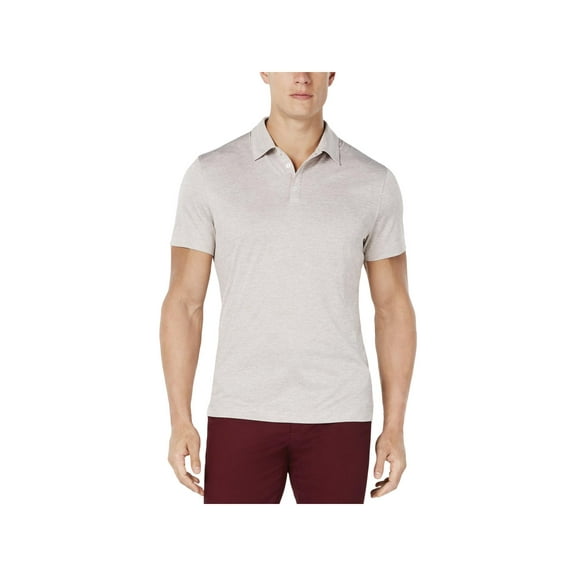 Alfani Mens Ethan Heathered Performance Polo Shirt