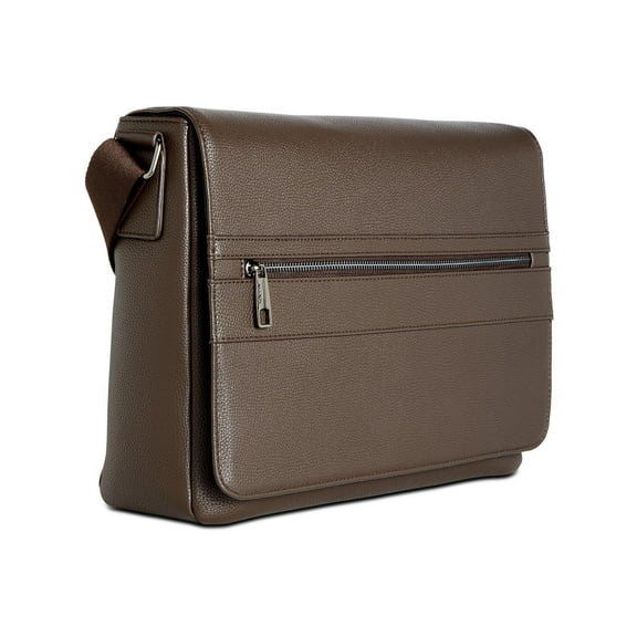 Alfani Mens Faux Leather Laptop Messenger Bag