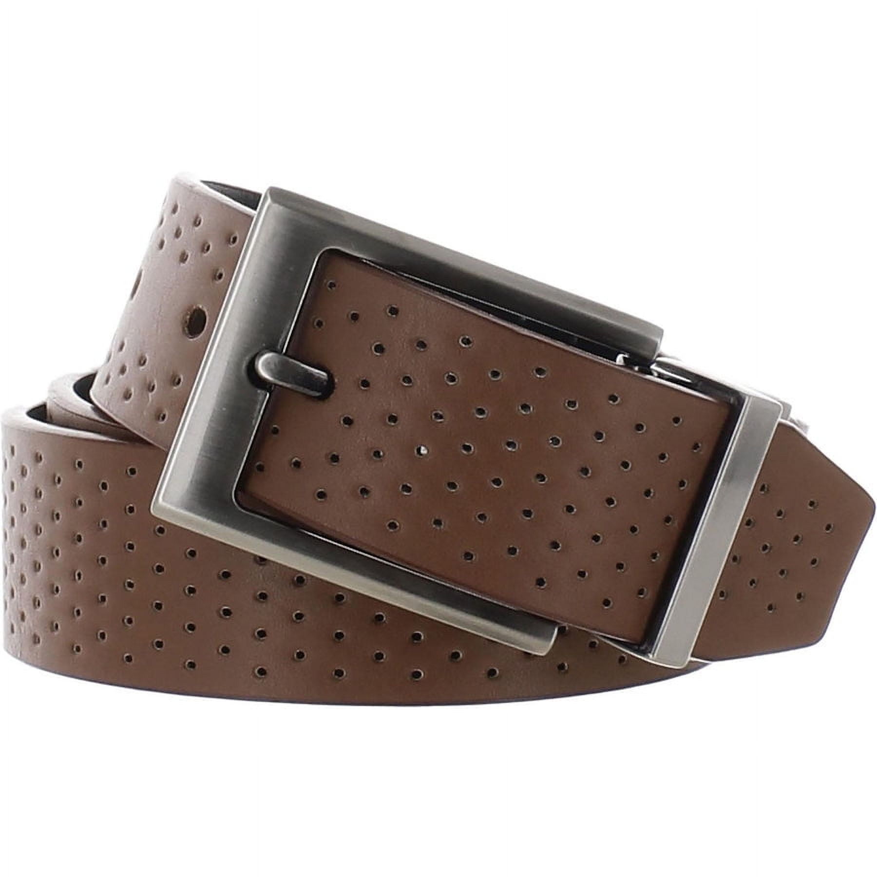 Alfani  leather  belt Alfani Mens Faux Suede Belt Apparelbelt XL 42-44 Brown  main image 3