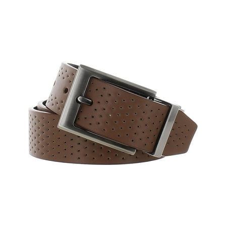 Alfani Mens Faux Leather Perforated Reversible Belt