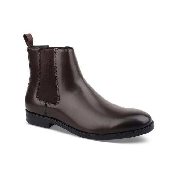 Alfani Mens Faux Leather Pull On Chelsea Boots