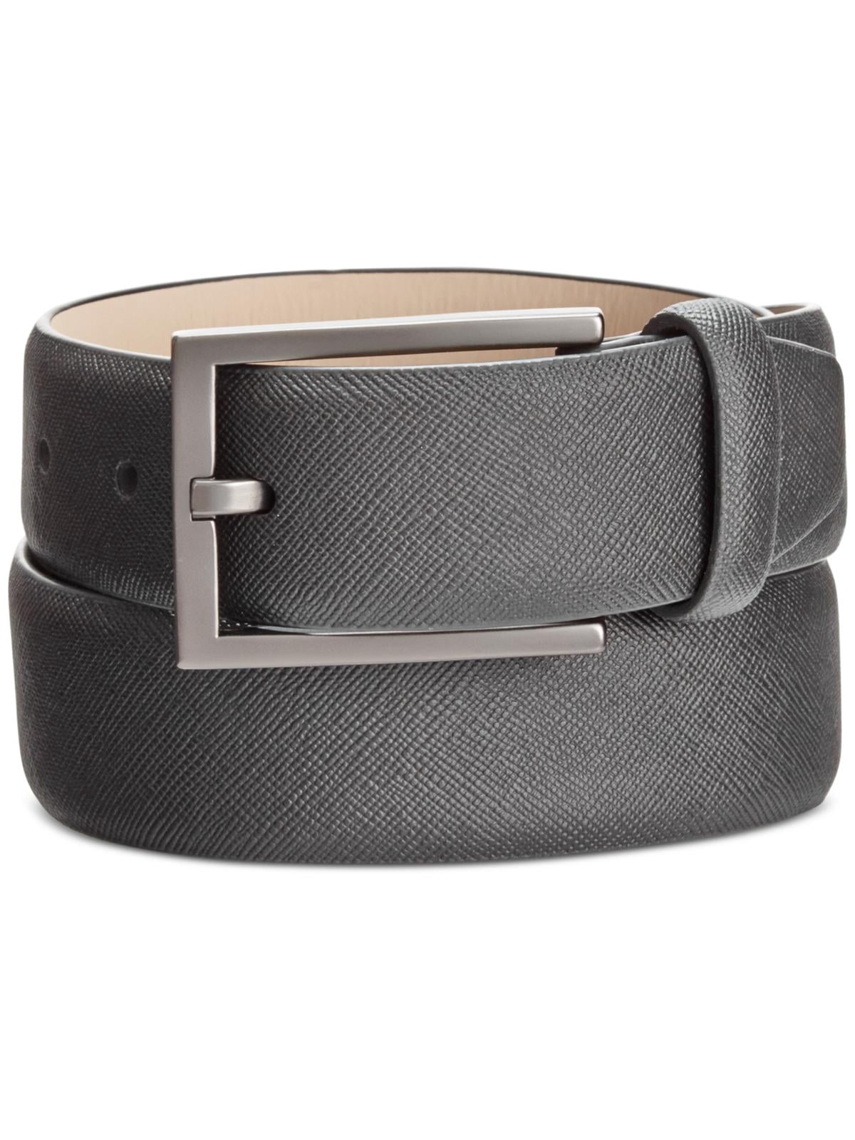 Alfani Mens Faux Leather Textured Casual Belt Black 40  display picture 1