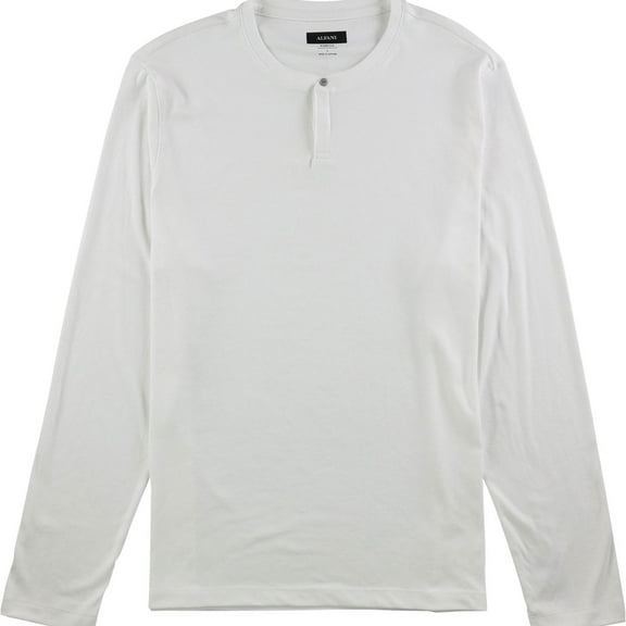 Alfani Mens First Impression Henley Shirt, White, XX-Large