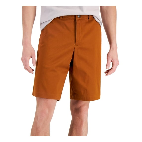 Alfani Mens Flat Front Solid Casual Shorts