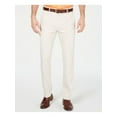 thumbnail image 1 of Alfani Mens Flat Front Water Resistant Pants Beige 34/32, 1 of 2