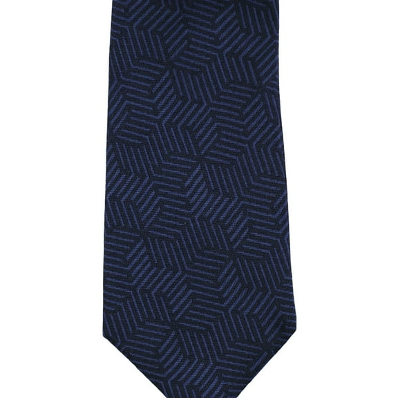 Alfani Mens Geometric Print Self-tied Necktie, Blue, One Size