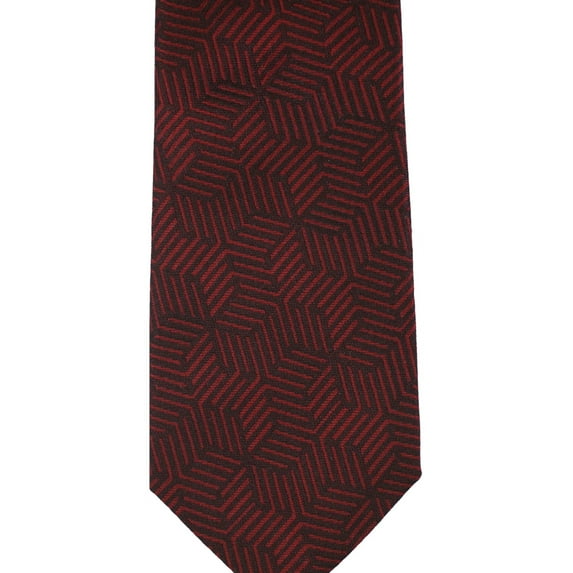 Alfani Mens Geometric Print Self-tied Necktie, Red, One Size