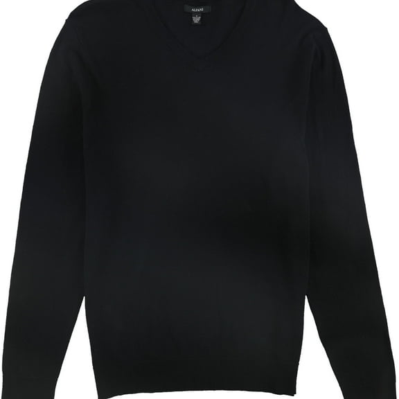 Alfani Mens Heathered Knit Sweater, Black, Small