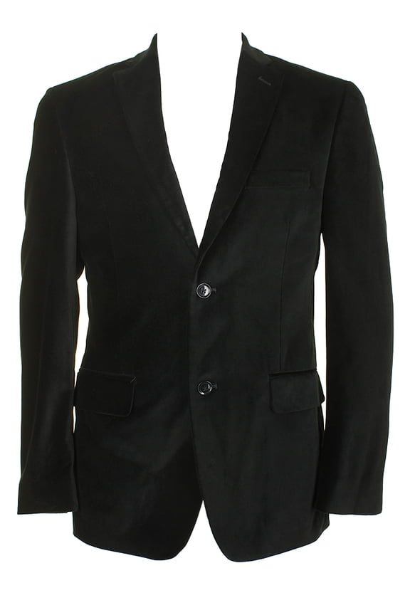 Mens Hunter Green Velvet Slim Fit Single Breasted Notched Lapel Blazer 38R