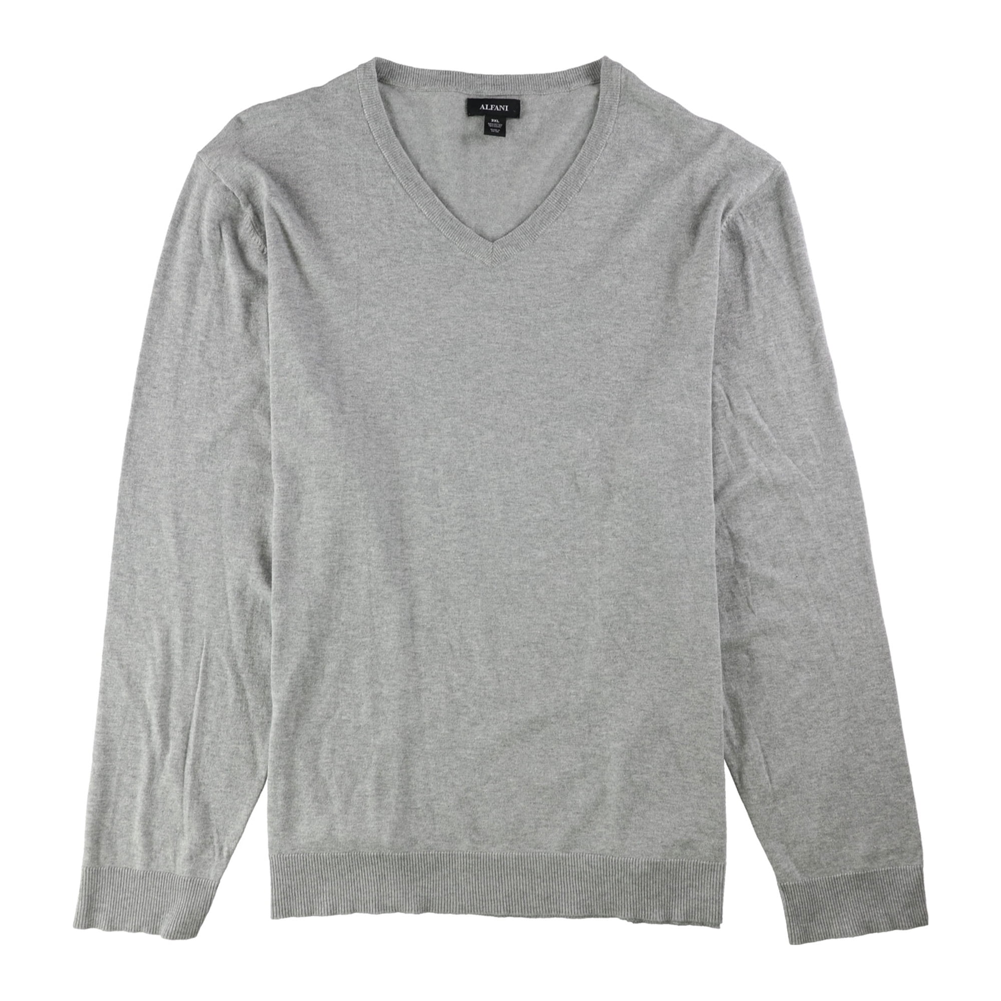 Alfani Mens Knit Pullover Sweater Grey XX Large