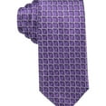 thumbnail image 1 of Alfani Mens Leonard Grid Self-tied Necktie, Purple, One Size, 1 of 2