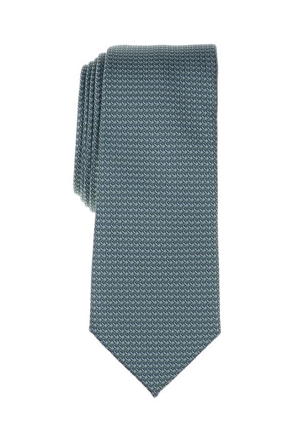 Mens Leven Mini-Pattern Neck Tie Green Sage
