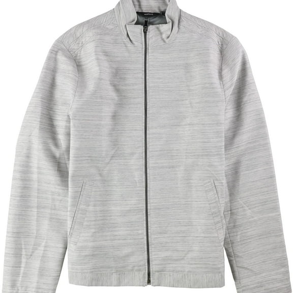 Alfani Mens Lightweight Twill Bomber Jacket, Grey, Small