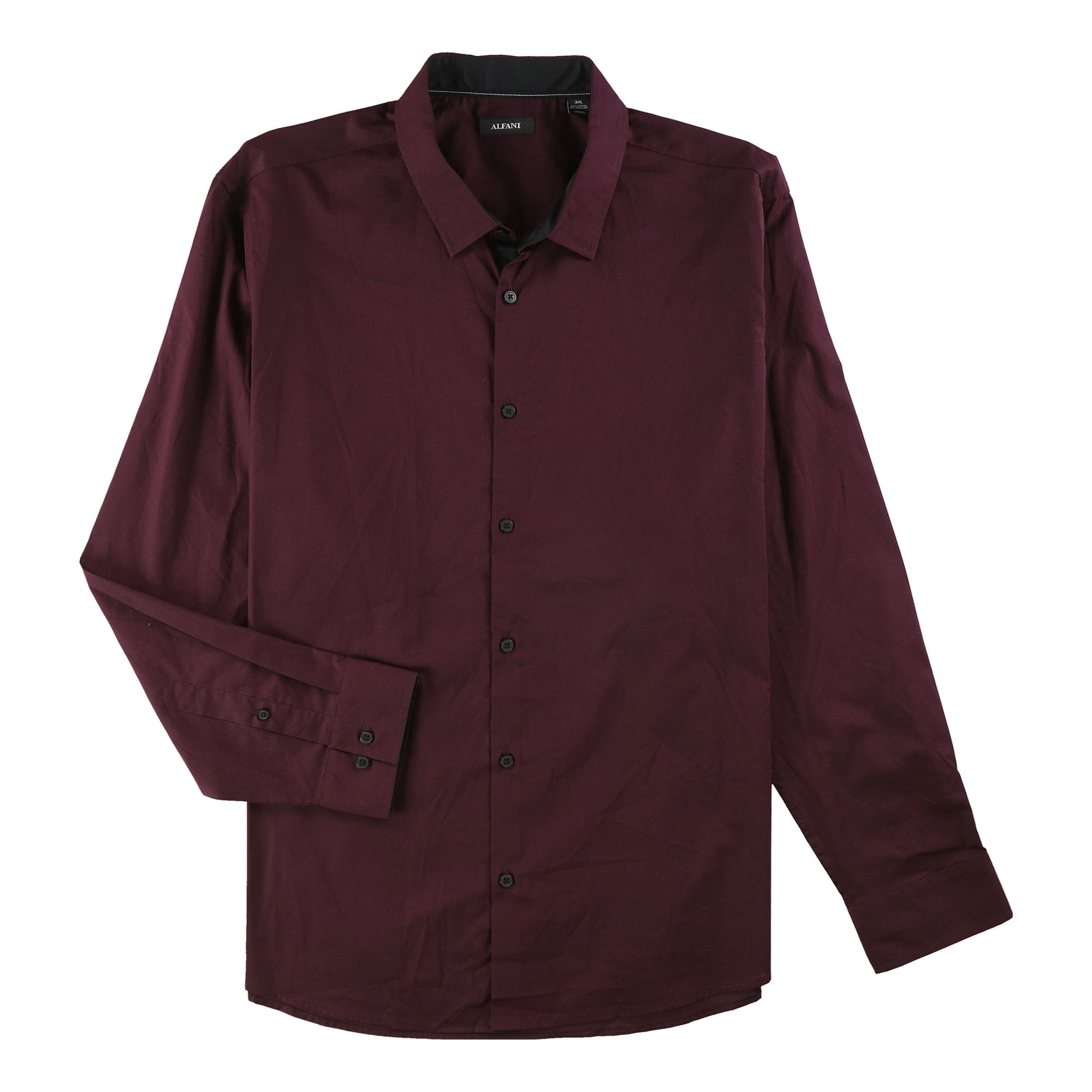 Button Down Alfani Men's Dress Shirts Alfani Men's Regular-Fit Long-Sleeve  Tall Dress Shirt Red