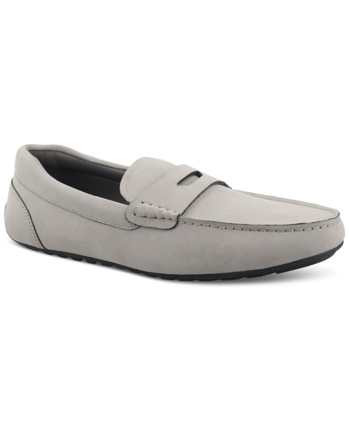 ALFANI Suede Bit Loafers - Gray Boardwalk Light Grey Suede Horse-Bit Sneakers main image 2