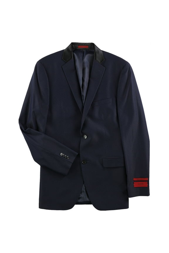 Mens Mini Grid Sport Coat, Blue, 38 Short