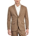 thumbnail image 1 of Alfani Mens Heathered Knit Two Button Blazer Jacket, Brown, Medium, 1 of 1