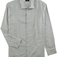 thumbnail image 1 of Alfani Mens Monty Herringbone Button Up Shirt, White, XX-Large, 1 of 2