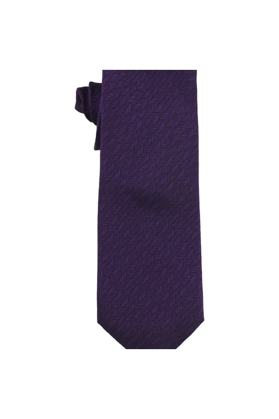 Mens Murray Geometric Self-tied Necktie, Purple, One Size
